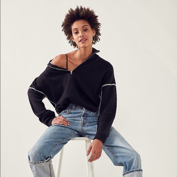 Urban Outfitters Sweaters - Silence + Noise Double-Knit Half-Zip Pullover